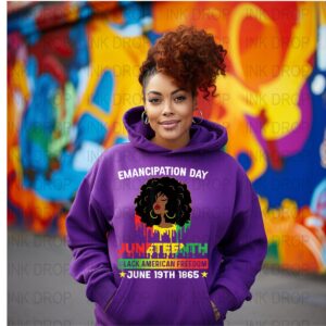 Juneteenth Digital Download, Afro Woman PNG, Emancipation Day Printable Art, Black American Freedom Clipart, June 19th 1865, African Culture