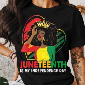 Juneteenth PNG, Black Queen Digital Download, Juneteenth Is My Independence Day, African American Pride, Red Yellow Green, Afro Woman
