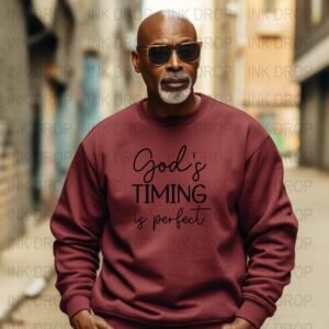 Gods Timing is Perfect PNG, Scripture Art, Religious Quote, Christian Wall Art, Inspirational Print, Digital Download
