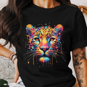 Colorful Leopard PNG, Abstract Leopard Art, Vibrant Animal Digital Download, Modern Wall Art, Graphic Design Resource, Printable Art