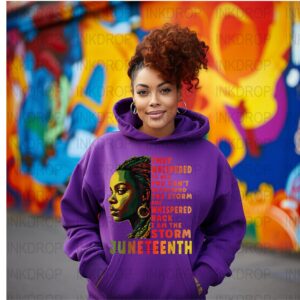 Juneteenth Digital Download, Black Woman PNG, I Am The Storm Graphic, African American Art, Empowerment Design, Juneteenth Clipart