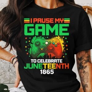Juneteenth Gamer PNG Digital Download, I Pause My Game African American Freedom Day, Gaming Juneteenth Clipart, Black History Month, PNG