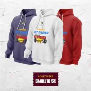 It Doesn't Get Easier, You Get Stronger Hoodie (Adult Sizes - Small To 5X)