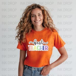 Best Teacher SVG, Rainbow Teacher PNG, Teacher Appreciation Gift, Digital File, Instant Download