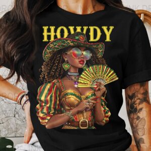 Howdy Cowgirl PNG, African American Woman Art, Western Digital Download, Fantasy Cowgirl Clipart, Steampunk Cowgirl Graphic Design