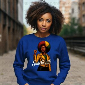 Juneteenth Digital Download, Afro Art PNG, Black History Month Printable, Red Black Green, Empowering Woman, Instant Download