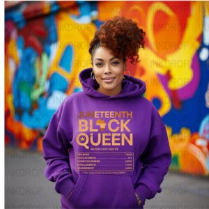 Juneteenth Black Queen Digital Download, PNG File, Nutrition Facts Design, Celebration Art, Empowerment Art, Black Pride, Cultural Heritage