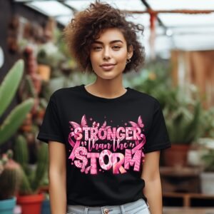 Stronger Than The Storm Butterflies And Ribbons PNG Digital Download