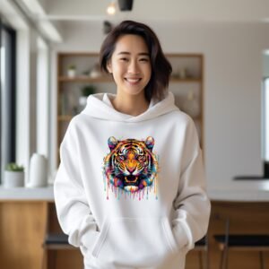 Colorful Dripping Abstract Tiger Graphics for You Hoodie