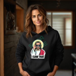 Trendy I Saw That Print Cool Jesus Sunglasses Hoodies