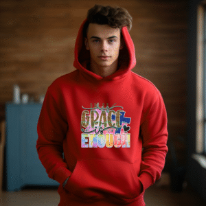 His Grace Is Enough Colorful Graphic Hoodie