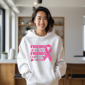 Breast Cancer Awareness Hoodie, Ribbon Hoodie, Support Cancer Hoodie, Survivor Gift, Fight Like a Girl Hoodie, Hope Cure Hoodie