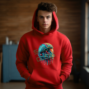Dripping Astronaut Art Colorful Design Style Print Hoodie