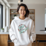 Honor and Remember Floral Wreath Remembrance Day Hoodie