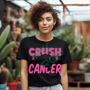 Crush Cancer With Boxing Gloves Breast Cancer T-Shirt