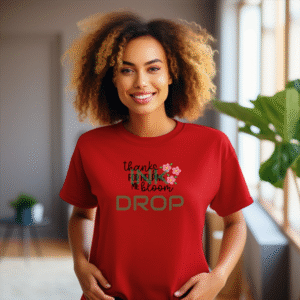Thanks For Helping Me Bloom Floral Design Graphic T-Shirt