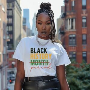 Black History Month Period Statement Design T-Shirt