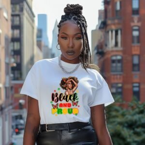 Black And Proud Graphic Design Unisex Fit T-Shirt