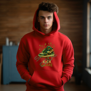 Kick Game Camo Sneaker Hoodie, Urban Streetwear Drip Art, Unique High Top Shoe Design, Fashion Apparel Gift, Graphic Pullover