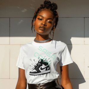 Bold Black and White Artistic Design T-Shirt