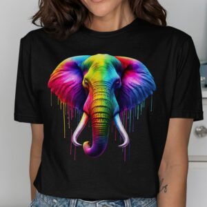 Vibrant Watercolor Elephant T-Shirt