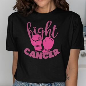Fight Cancer Awareness Pink Boxing Gloves T-Shirt