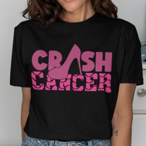 Crash Cancer Stiletto Breast Cancer Awareness T-Shirt