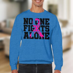 No One Fights Alone Pink Lightning Bolt Sweatshirt