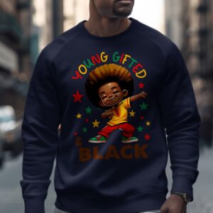 Young Gifted & Black Afro Kid Empowerment Sweatshirt