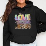 Love Like Jesus Rainbow Leopard Hoodie