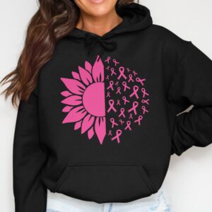 Breast Cancer Awareness Sunflower Ribbon Hoodie