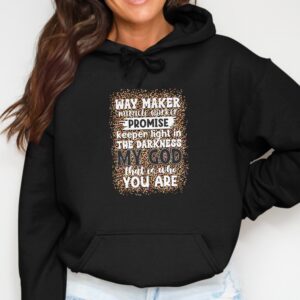 Way Maker Christian Leopard Print Hoodie