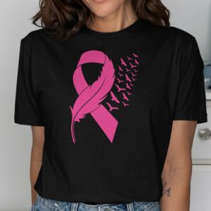 Breast Cancer Awareness Feather Ribbon T-Shirt
