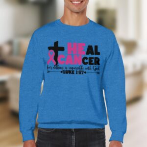 Breast Cancer Awareness Faith Sweatshirt | Luke 1:57