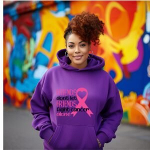 Friends Don't Fight Alone Cancer Awareness Hoodie