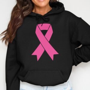 Pink Ribbon Awareness Hoodie - Breast Cancer Support