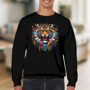 Vibrant Tiger Art Sweatshirt - Unleash Your Inner Roar