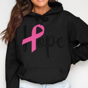 Pink Ribbon Hope Hoodie - Breast Cancer Support