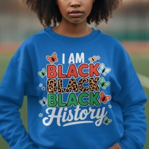 I Am Black History Month Leopard Print Sweatshirt