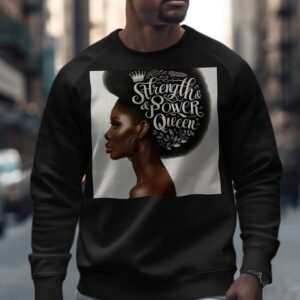 Strength and Power Queen Portrait Graphic Print Hoodie