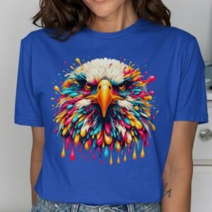 Vibrant Paint Splash Eagle Art T-Shirt
