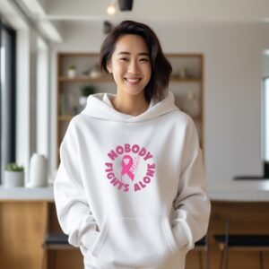 Nobody Fights Alone Breast Cancer Awareness Hoodie