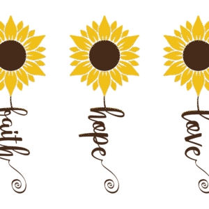 Inspirational Sunflower Faith Hope Love Digital Art