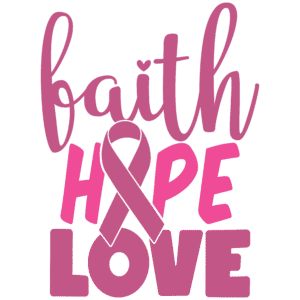 Faith Hope Love Pink Ribbon Breast Cancer Digital Art