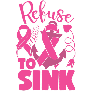 Refuse To Sink Breast Cancer Awareness Digital Art
