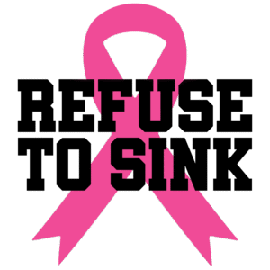 Refuse to Sink Digital Art - Breast Cancer Awareness