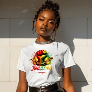 Juneteenth Freedom Fist Breaking Chains T-Shirt