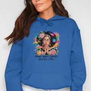 Pray Wait Trust God Has a Plan Faith Hoodie