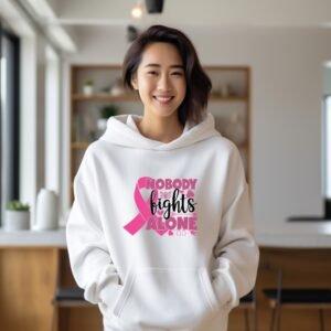 Nobody Fights Alone Breast Cancer Awareness Hoodie