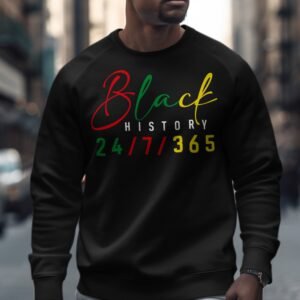 Black 24/7/365 Pan-African Colors Sweatshirt